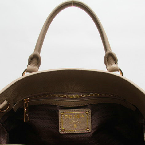 2014 Prada original grainy calfskin tote bag BN2329 grey - Click Image to Close